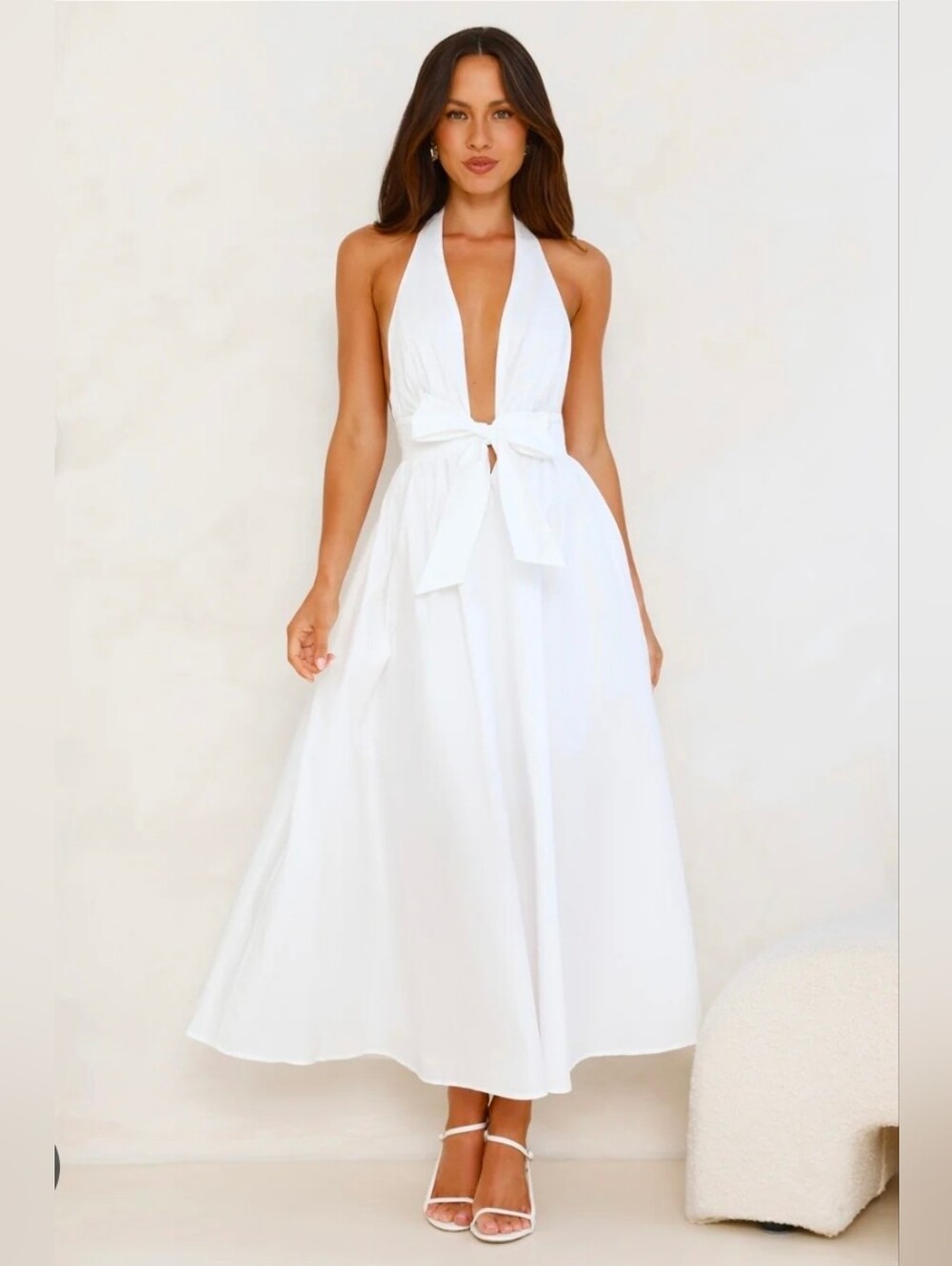 HELLO MOLLY MOONLIT REVERIE HALTER MIDI DRESS SMALL